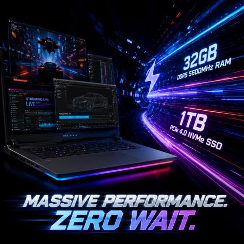 Image of ASUS ROG Strix G18 Gaming Laptop, GeForce RTX 5060, Intel Core Ultra 9 275HX (36MB Cache, 24 Threads), 2.5K 240Hz /3ms Nebula Display, 32 GB DDR5, 1 TB SSD, Wi-Fi 7, TB4, Windows 11 Pro, W /Accessories