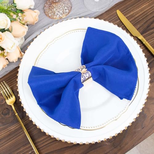 Tableclothsfactory 5 Pack Servilletas Royal Blue 20x20 in miniatura 5
