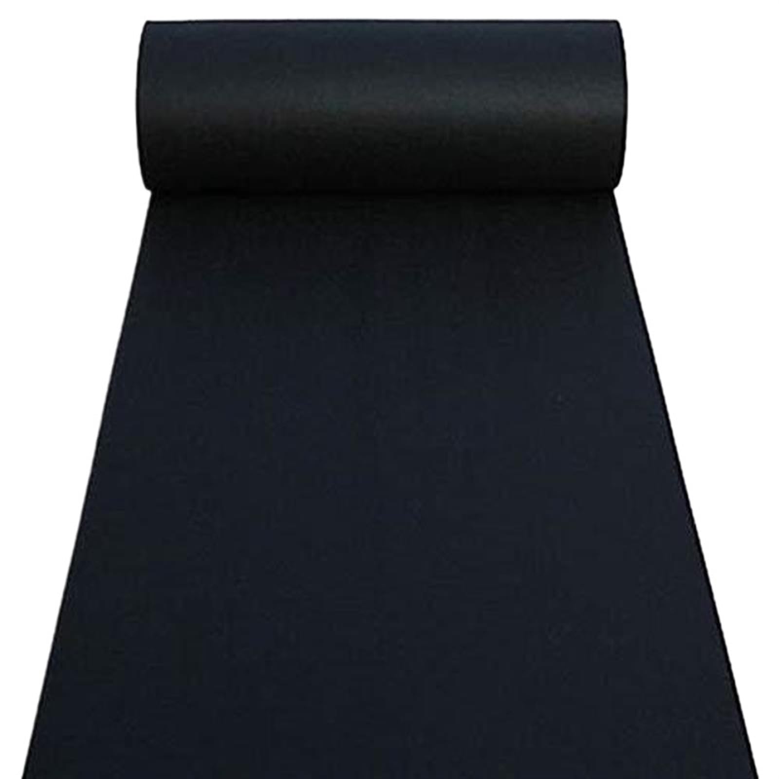 Alfombra no tejida de pasillo para bodas y decoración de eventos color negro