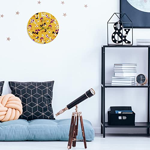 Horloge ronde à piles de 25,4 cm avec cadran coloré Halloween - 6