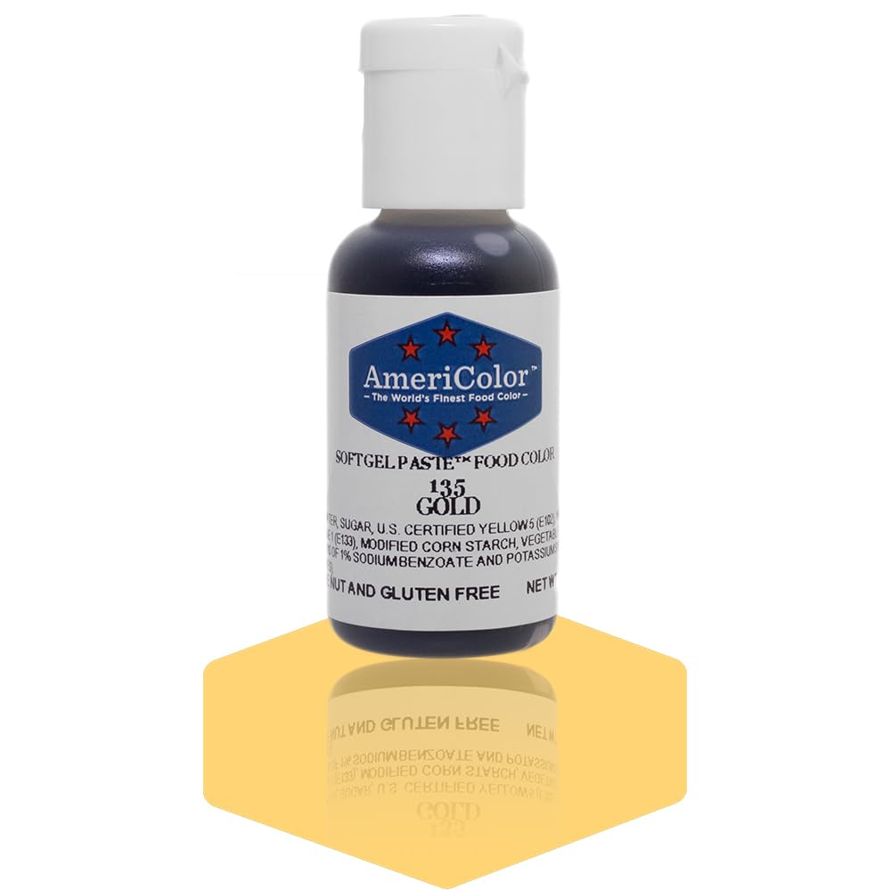 AmeriColor Soft Gel Paste - Gold Food Coloring, .75 Ounce
