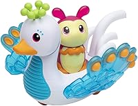 Vista 2 de Playskool Glo Friends - Hugbug & Harmony Pop, Push & Roll! - Vehículo cisne - Insecto brillante - Juguete SEL - A partir de 2 años