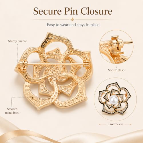Image of Brooch Pin for Women Rhinestone Peacock Crystal Delicate Animal Brooch Lapel Pins Girls Fashion Jewelry Gift for Christmas Brooch Birthday Jewelry Gift