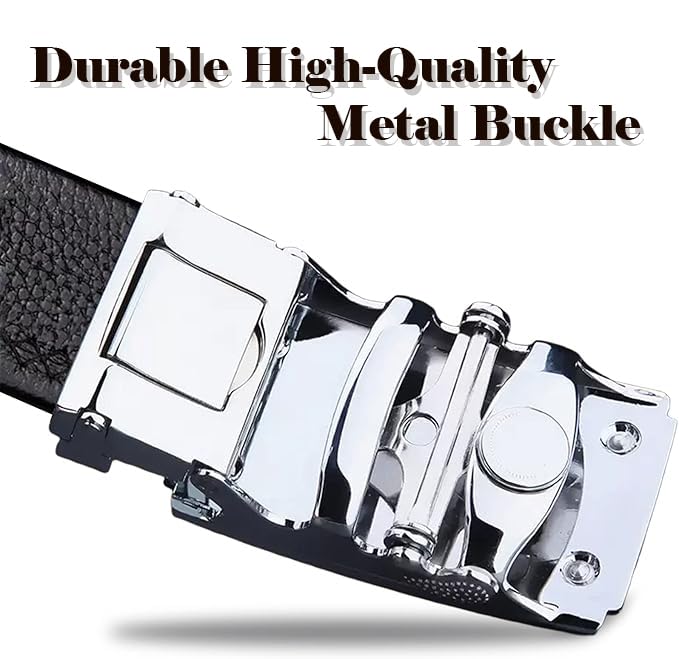 Image of WildHorn Men's Genuine Leather Belt for Men| Premium Auto-Lock Buckle | Adjustable up to 48 inch | Formal & Casual Wear | Micro-Adjust Fit | Stylish Gift Box Included