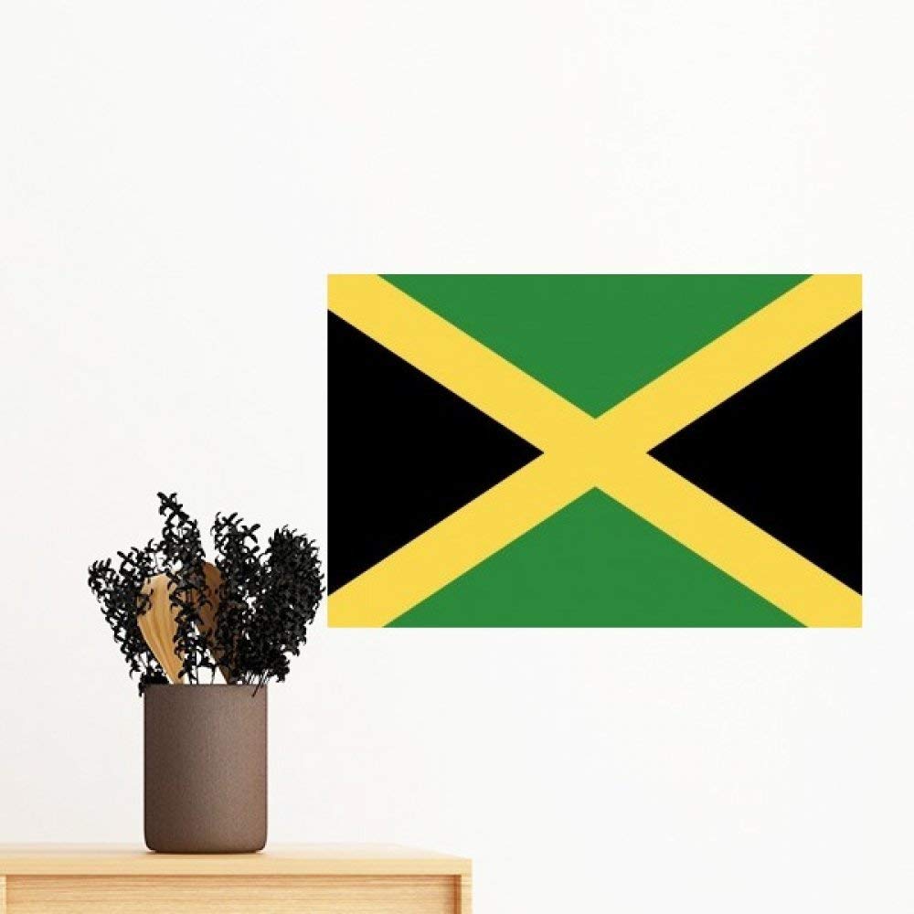 Sticker mural amovible drapeau Jamaïque : décorez sans abîmer vos murs, format 40cm