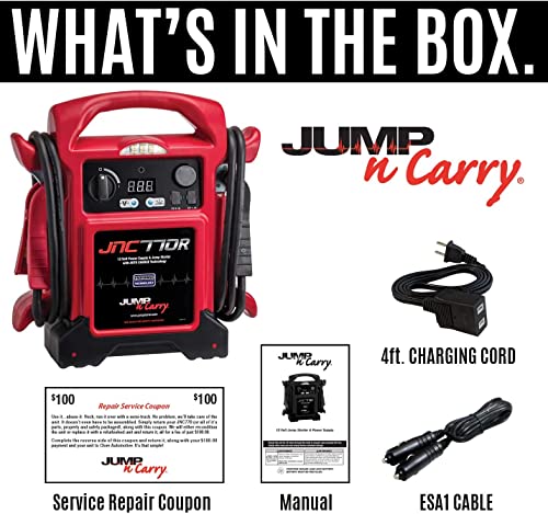 Clore Automotive Jump-N-Carry JNC770R 1700 Peak Amp Premium 12 Volt Jump Starter - Red 7 Clore Automotive Jump-N-Carry JNC770R 1700 Peak Amp Premium 12 Volt Jump Starter - Red - Image 5