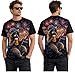 Faeali 250 Years America 1776-2026 Short Sleeve T-Shirt for USA Independence Day Lovers, 3D Print Unisex Crewneck Tee (US, Alpha, XX-Large, Regular, Regular)