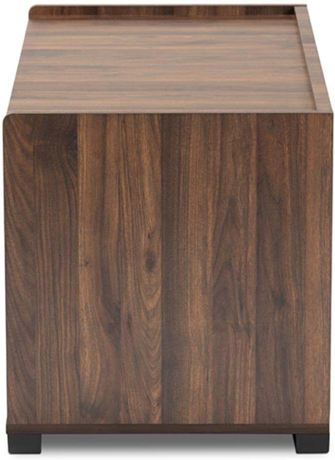Baxton Studio Claire Modern and Contemporary Walnut Brown Finished Cat Litter Box Cover House