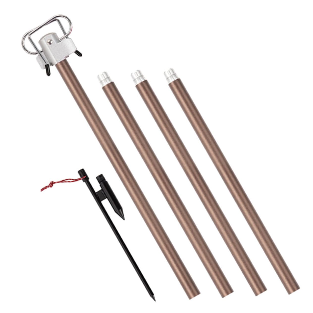 ifundom 1 Set Folding Camping Lamp Stand Outdoor Light Rack with Double Hooks High Strength for Enhanced Stability for Various Environments