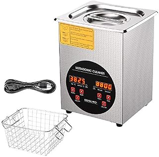 AW 2L Stainless Steel Ultrasonic Cleaner Heater Timer Bracket Jewelry Lab Glasses Bullet