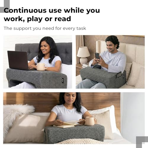 Image of Lifelong Lap Desk Foam Pillow with Comfort Cushioning | Laptop Desk for Sofa, Bed & Floor | Ergonomic Computer Table with Arm Rest | Portable Work Desk for Study, Writing, Reading & Gaming (LLEDP09)