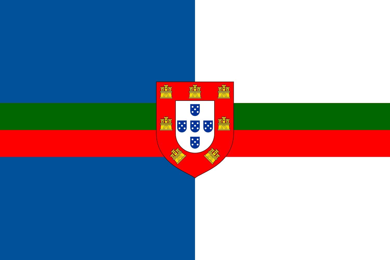Drapeau Portugal Carvalho Neves 1911 de qualité musée en tissu