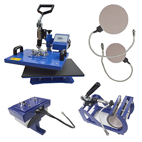 Máquina de prensa térmica 5 en 1 12x15 pulg azul miniatura 2
