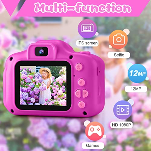 image for PROGRACE Kids Camera Gift - Dual Selfie Kids Digital Camera Age 3 4 5 