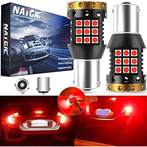 NATGIC Red BAU15S PY21W LED Bulbs Cover