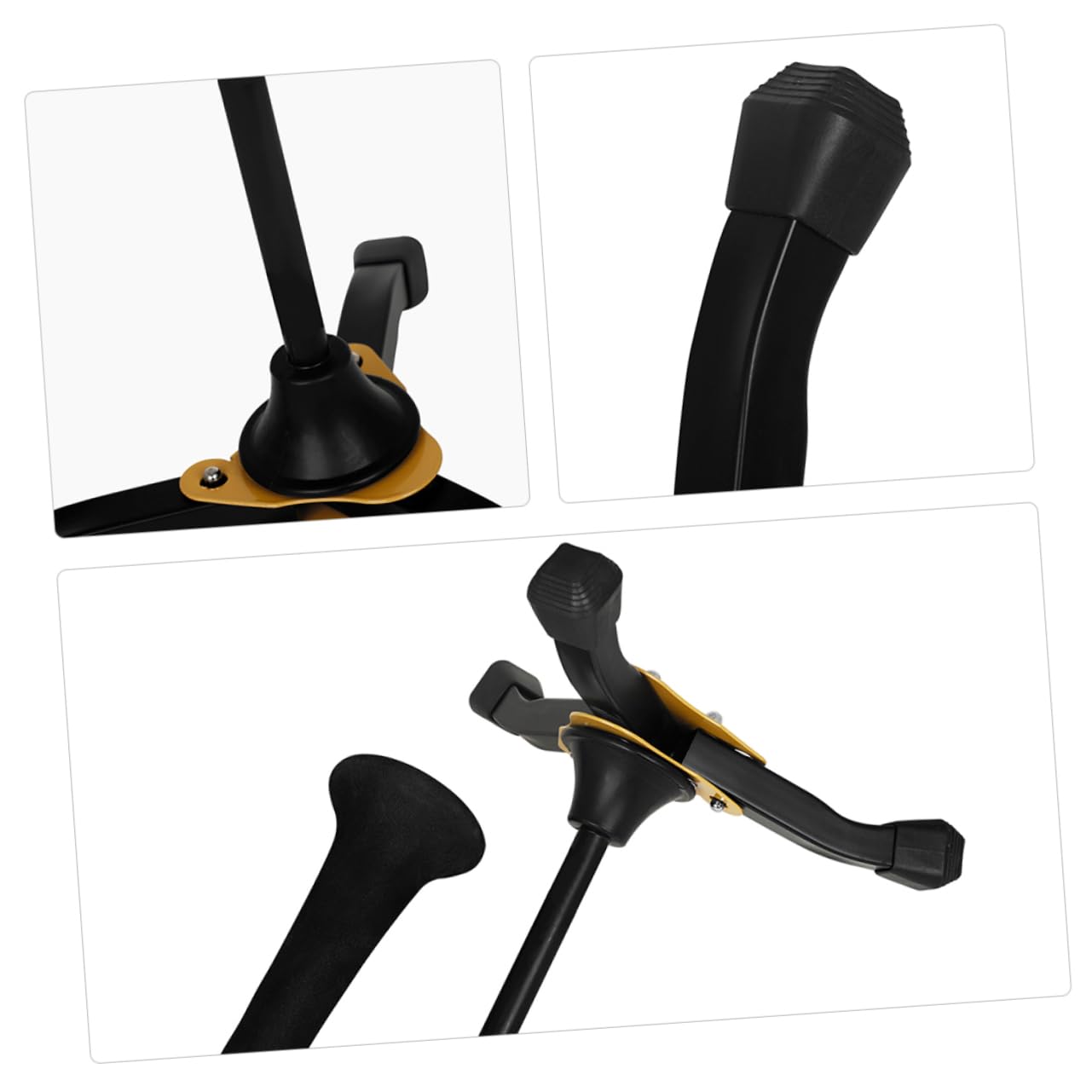 ibasenice Support Pliable en Métal Noir pour Saxophone et Flûte Structure Triangulaire Stable et Fondation Solide pour Musiciens Débutants et Professionnels
