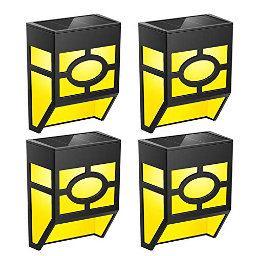 Solar Lights Outdoor, Led Waterproof Lighting Lantern - Wall Mounted for Landscape, Spot