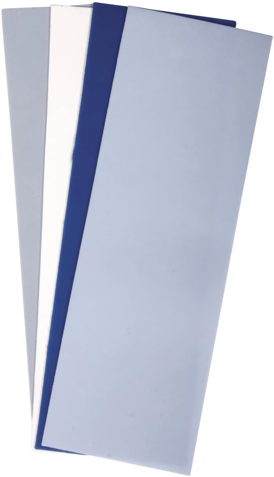 RAYHER 31448000 Wax Foil 20 x 6.5 cm 4 Assorted Colours Self-Service Bag/Pack of 4 – Blue Tones