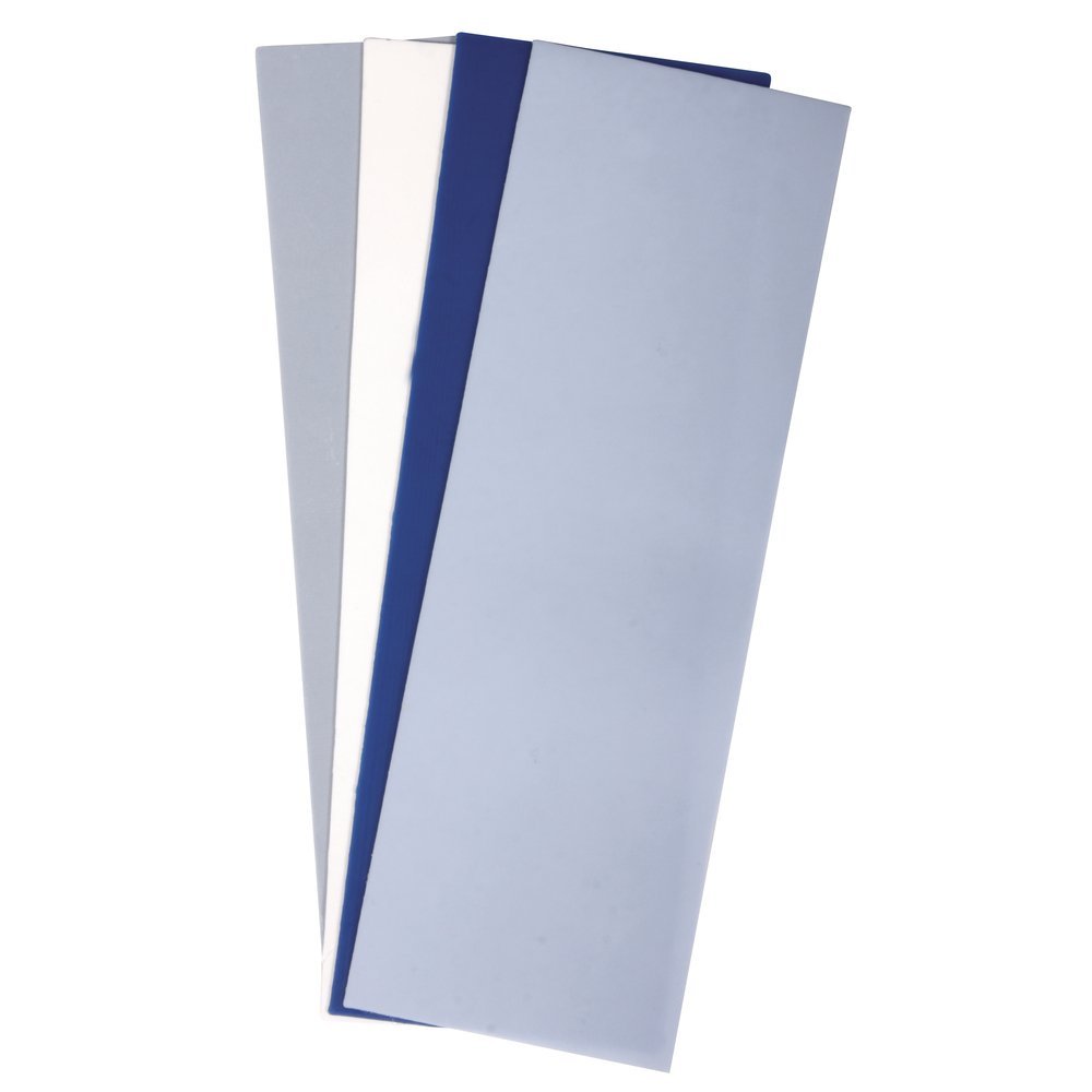 Rayher Blue Tones Set Of 4 Wax Sheets For Candle Making And Crafting, Wax Embellishments For Candles, Blue Shades, 20X6.5cm, 31448000