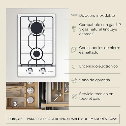 Hornos Y Parrillas, Kitchen estufas dos quemadores Marca EUROGAR (2)