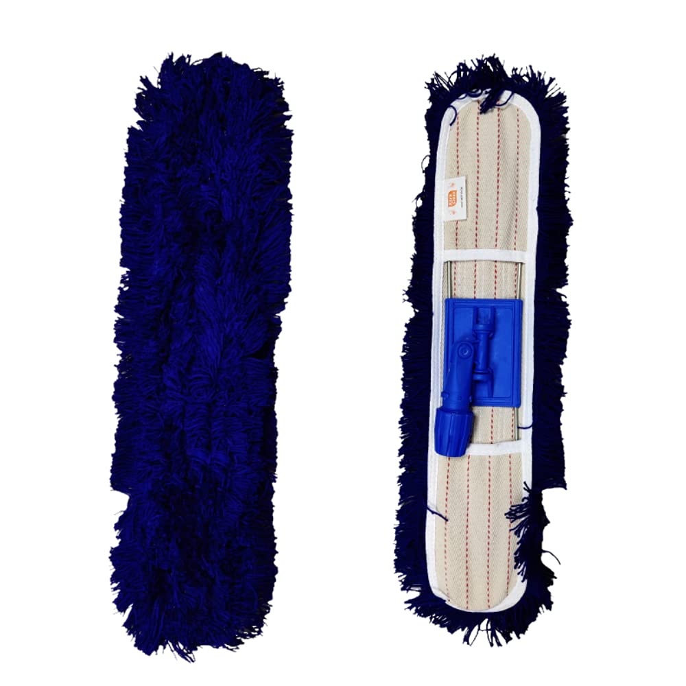 Washable Dust Mop Pad Replacement Head & Refill Reusable Looped-End Blue