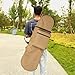 Menolana Skateboard Backpack Longboard Carry Travel Accessories Skate Water Resistant with Handle Oxford Cloth Shoulder Bag, Khaki