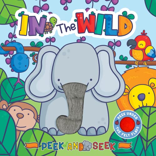 Image of Little Hippo Books Peek and Seek - In the Wild - Children's Sensory Touch and Feel Board Book with Lift-the-Flap Felt Pieces