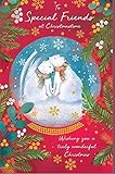 Saludo en el interior dice: ambos significan tanto que estás pensado en todo el año, y los deseos especiales de Navidad se envían especialmente a ti Feliz Navidad.