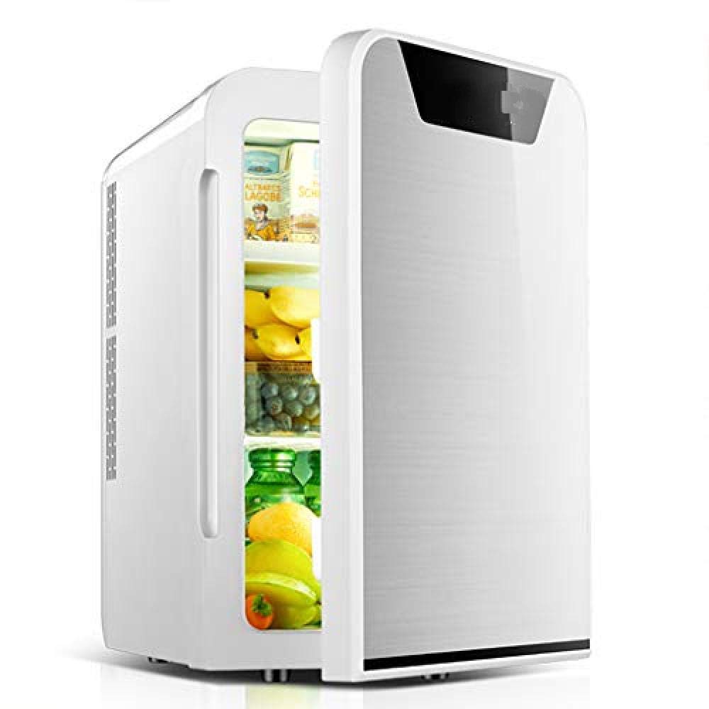 ZLM Mini frigo frigo, Mini frigo LED, scalda lattine, Doppio Ingresso 12V / 240V, Mini frigo per Auto 22Lsilver
