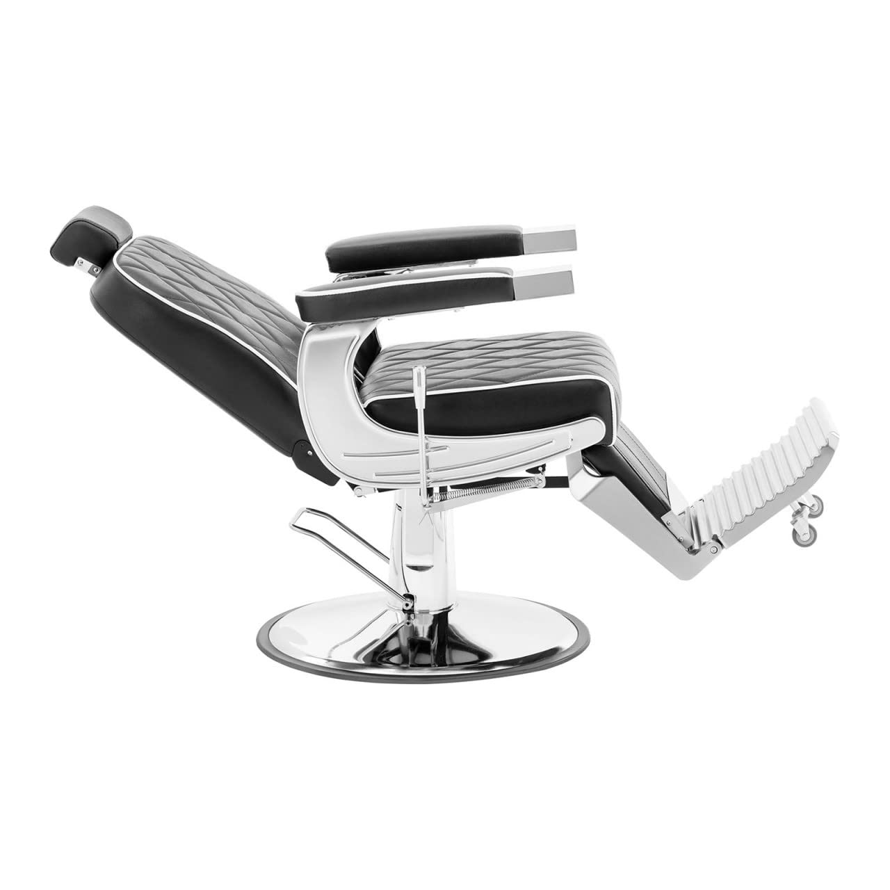 physa PHYSA FOXLEY BLACK Poltrona da barbiere Testa e poggiapiedi 58-71 cm 150 kg neigbar Nero sedia da parrucchiere
