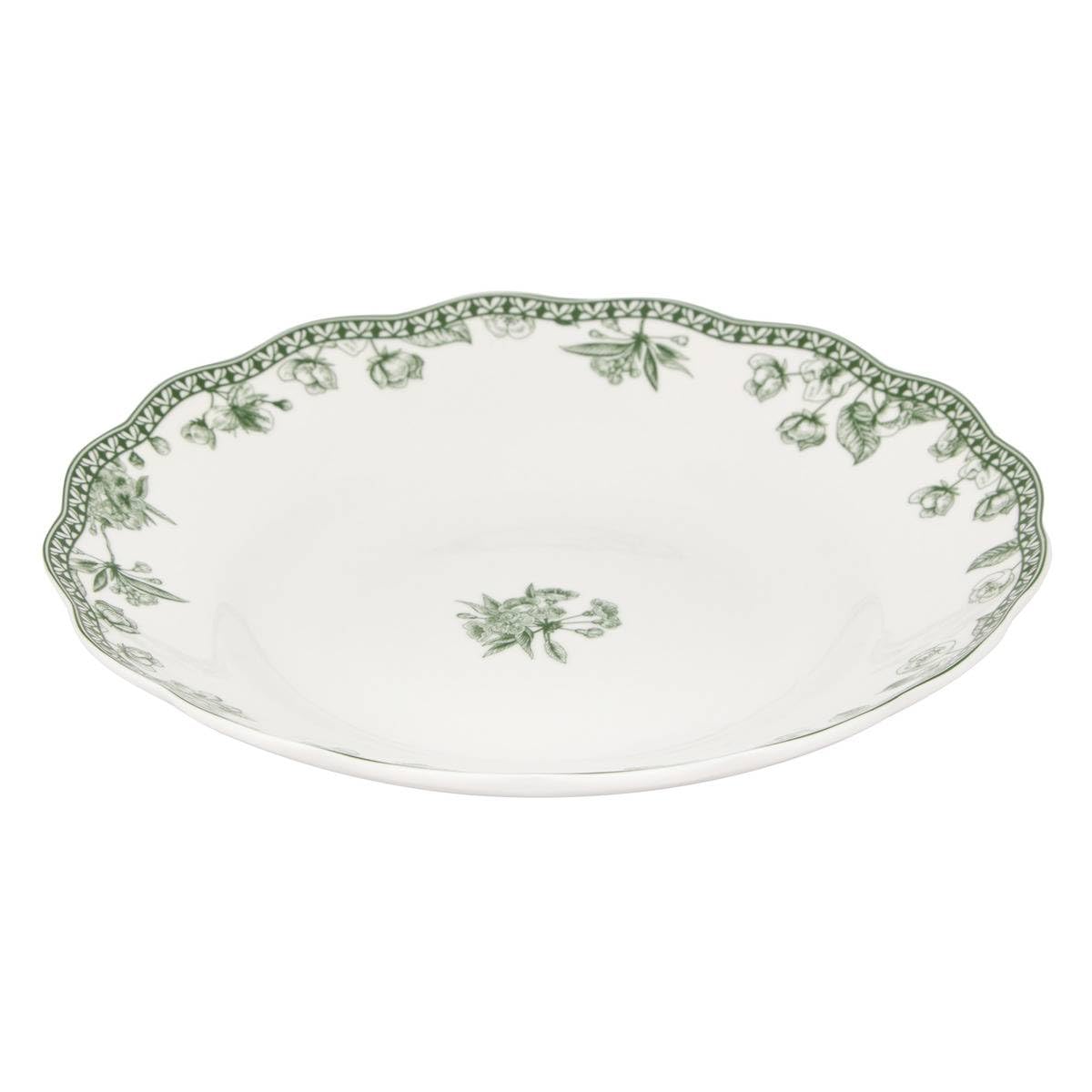 Atmosphera - Lote de 6 platos hondos con borde redondo, diámetro 22,5 cm, color verde