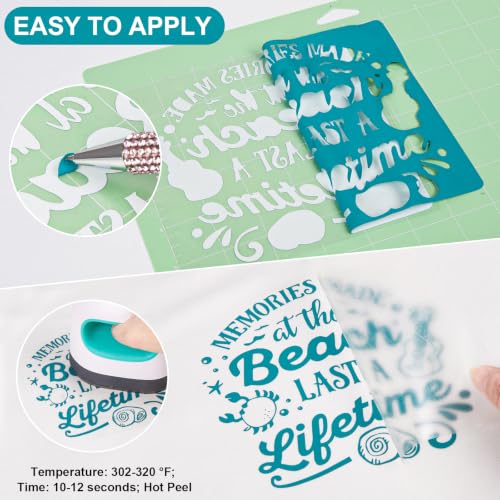 Image of VINYL FROG Teal Heat Transfer Vinyl Roll 12 inch x12ft Matte HTV Vinyl | Aqua Iron on Vinyl for T-Shirts, Heat Press Vinyl for DIY Craft Designs Easy to Cut & Peel Off & Transfer