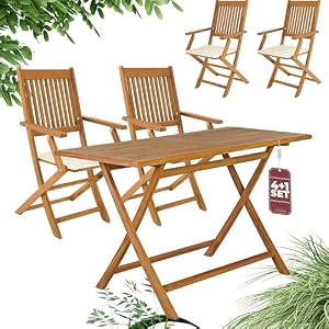 Casaria Casaria® Gartenmöbel Set Holz Klappbar FSC®- / SVLK- Zertifiziert inkl. Auflagen Akazie Teak Garten Balkon Terrasse 125x60cm Sitzgruppe Wetterfest Outdoor Beige Casaria Casaria® Gartenmöbel Set Holz Klappbar FSC®- / SVLK- Zertifiziert inkl. Auflagen Akazie Teak Garten Balkon Terrasse 125x60cm Sitzgruppe Wetterfest Outdoor Beige