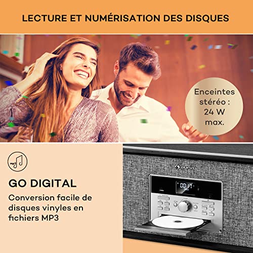 Auna Platine Vinyle Bluetooth, Tourne Disque Vinyle CD & USB avec Haut Parleur, Tourne-disques Audio Vinyle 33 Tours… - Les Beatles, Paul McCartney, John Lennon, RIngo Starr, George Harrison Auna Platine Vinyle Bluetooth, Tourne Disque Vinyle CD & USB avec Haut Parleur, Tourne-disques Audio Vinyle 33 Tours… – Image 4