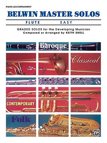 Belwin Master Solos (Flute), Vol 1: Easy Piano Acc.