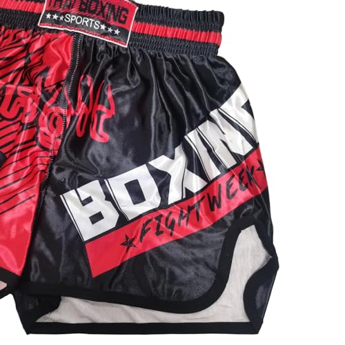 ZUYPSK MMA Kinder Boxing Shorts Muay Thai Boxshorts Short for Kids Jungen Kurze Hose Kickboxen Kampfsport Klassisch Schmal Geschnitten Fitness Sportswear (DE/NL/SE/PL, Numerisch, 130, Regular, Typ A)