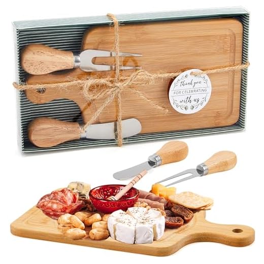 Ziliny 1 Sets Baby Shower Prizes Mini Charcuterie Board, Bamboo Color
