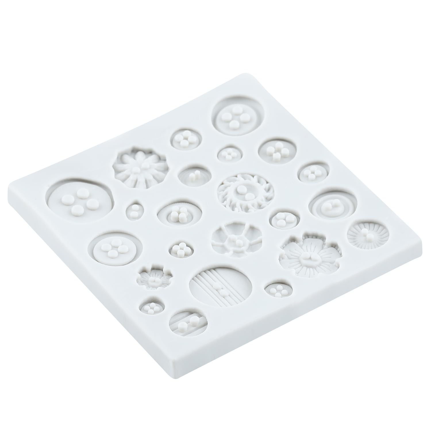 Knopfform für Modelliermasse, Knopfform, Silikonformen für Bastelarbeiten, Epoxidharz, Gießen, Polymerton, Werkzeuge, Handwerk, lufttrocknende Schmuckherstellung