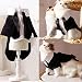 i'Pet® Handsome Prince Cat Bridegroom Wedding Tuxedo Faux Twinset Design Small Boy Dog Formal Attire Doggy Party Wear Puppy Birthday Outfit Doggie Photo Apparel with Buttons Holiday Fabric Clothes Halloween Classics Collection Costume (Black Tuxedo, X-Large)
