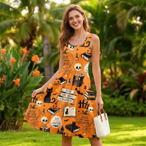 Image of TOADDITDO Womens Summer Sleeveless Tank Dress with 2 Side Pockets XS-4XL Plus Size