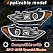 TODO Headlights Assembly Compatible with 2017 2018 Hyundai Elantra,w/o DRL Halogen Headlamps Replacement Driver and Passenger Side, HY2502206, HY2503206 (Not Fit Elantra GT Models)