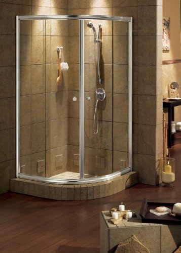 Maax 137593-900-105-000 Nickel / Clear Glass Talen Talen Neo-Round Bypass Shower Door 36"W x 36"L x 70"H 137593