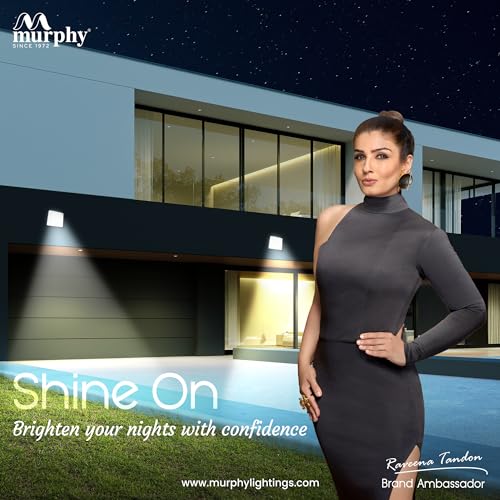 Image of Murphy Ray 20W LED Flood Light with 2-Year Warranty | Cool White | High Brightness Outdoor LED for Security, Landscape, Warehouse, Backyard | IP66 Waterproof | BIS Approved Pack of 1