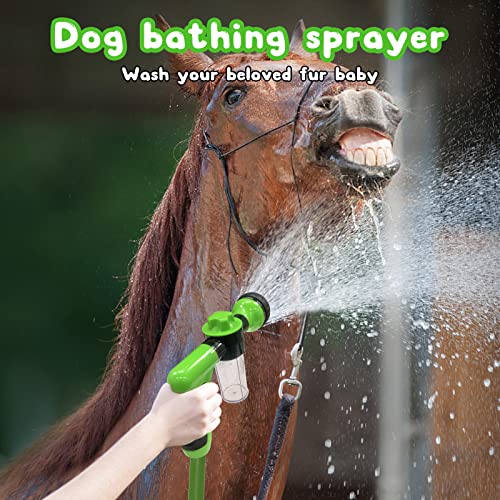 Gindoor 6 Pieces Pet Bathing Tool Set Include Hose Spray Nozzle Livestock Foamer Soap Dispenser With Connectors And Dog Rubber Comb Brush, Dog Bathing Sprayer For Pets Showering #TOP3