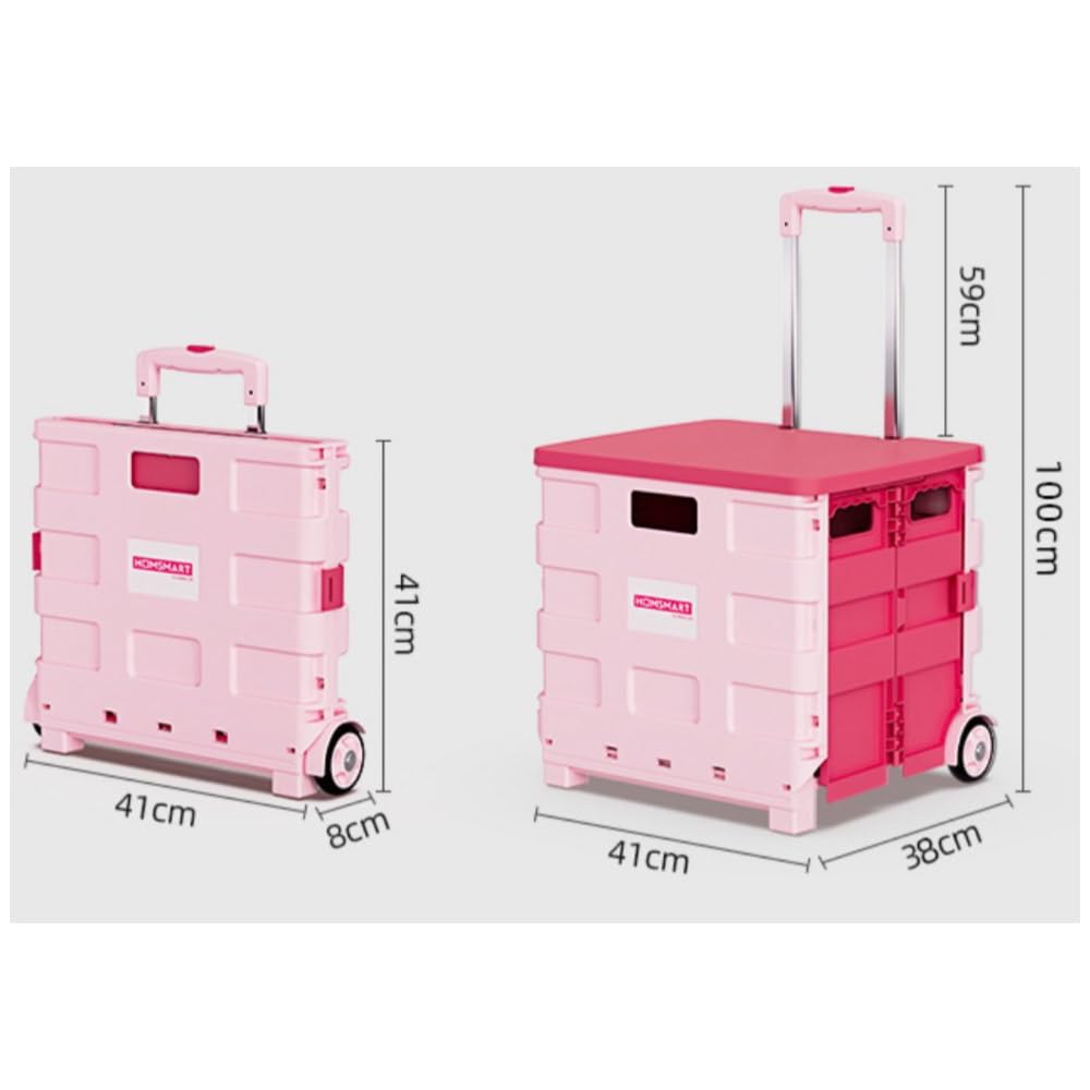 Carrello Pieghevole per Auto, Portatile e Resistente con Maniglia Regolabile, Grande capacità per Spesa, Utilizzo Domestico e Campeggio, Adatto a Tutti i Tipi di Veicoli
