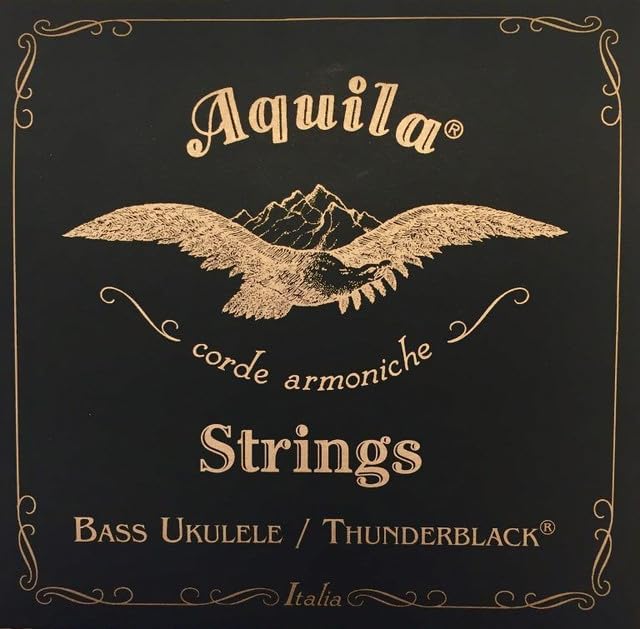Aquila 140U - Set di 4 stringhe per ukulele/bassi, serie Thunderblack