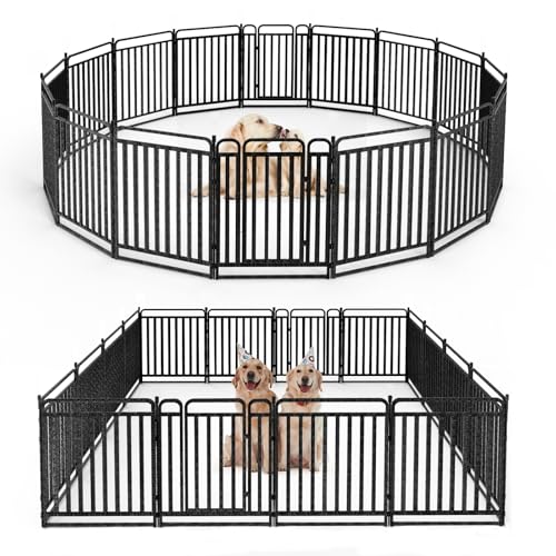 Durable 40 Dog Playpen with Handle & Portable Strap