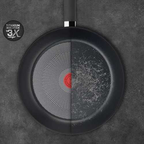 Tefal Titanium Force Frying Pan 28 cm Pots and Pans, Non-Stick Coating, Thermal Signal Temperature Indicator, Improved Induction Technology, Pouring Rim, Sturdy Handle, Made in France, G3030632 - Image 3