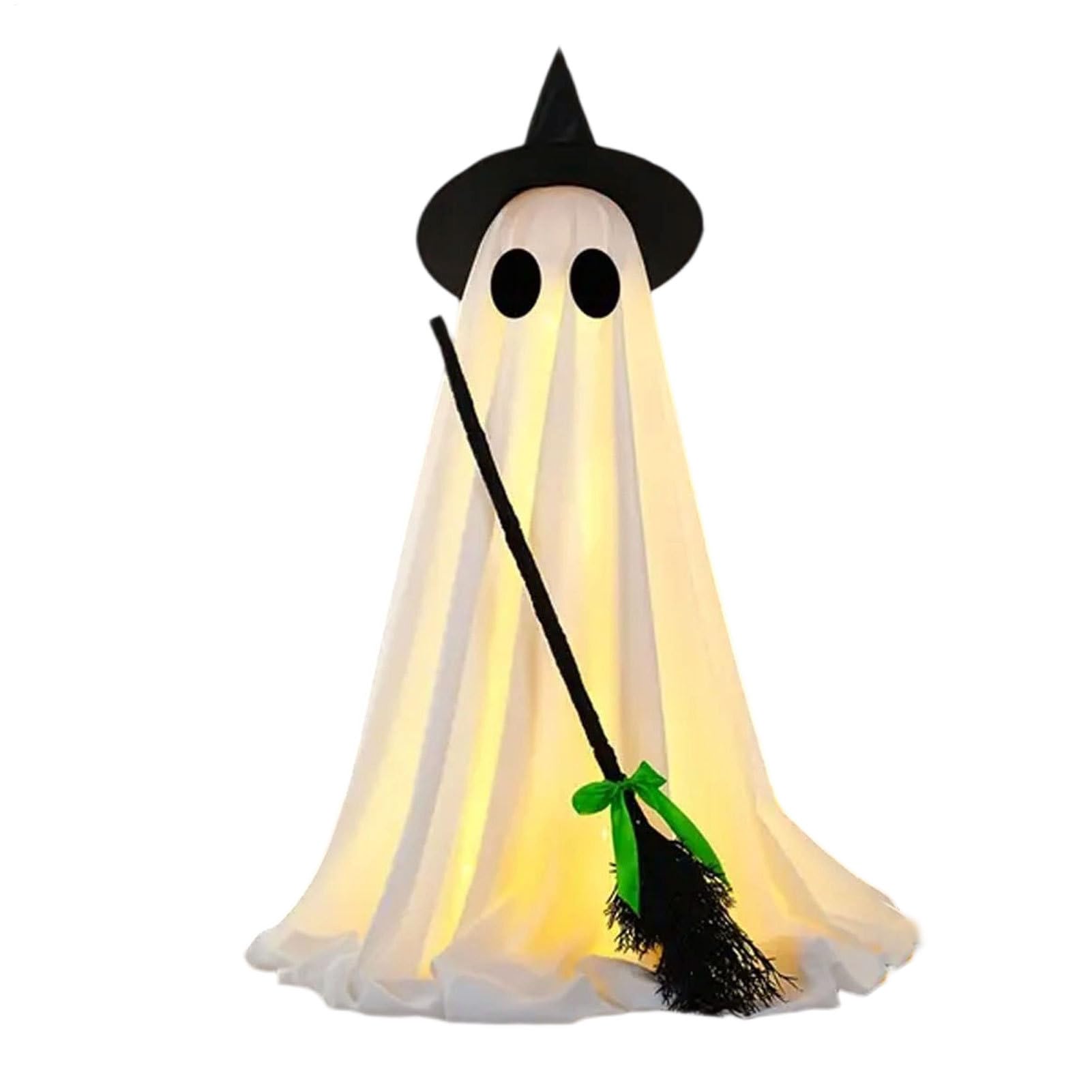 Fantôme spectaculaire éclairé pour une fête d'Halloween réussie en terrasse