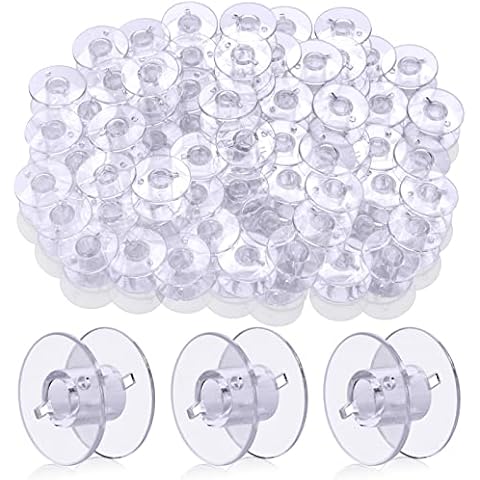 100 pcs Bobbins for Sewing Machine- Eoehro, Sa156 Bobbin, 15j bobbins, Bobbins Class 15, Sewing Machine Bobbins,Sewing Accessories, Plastic Bobbins(100 pcs) Cover